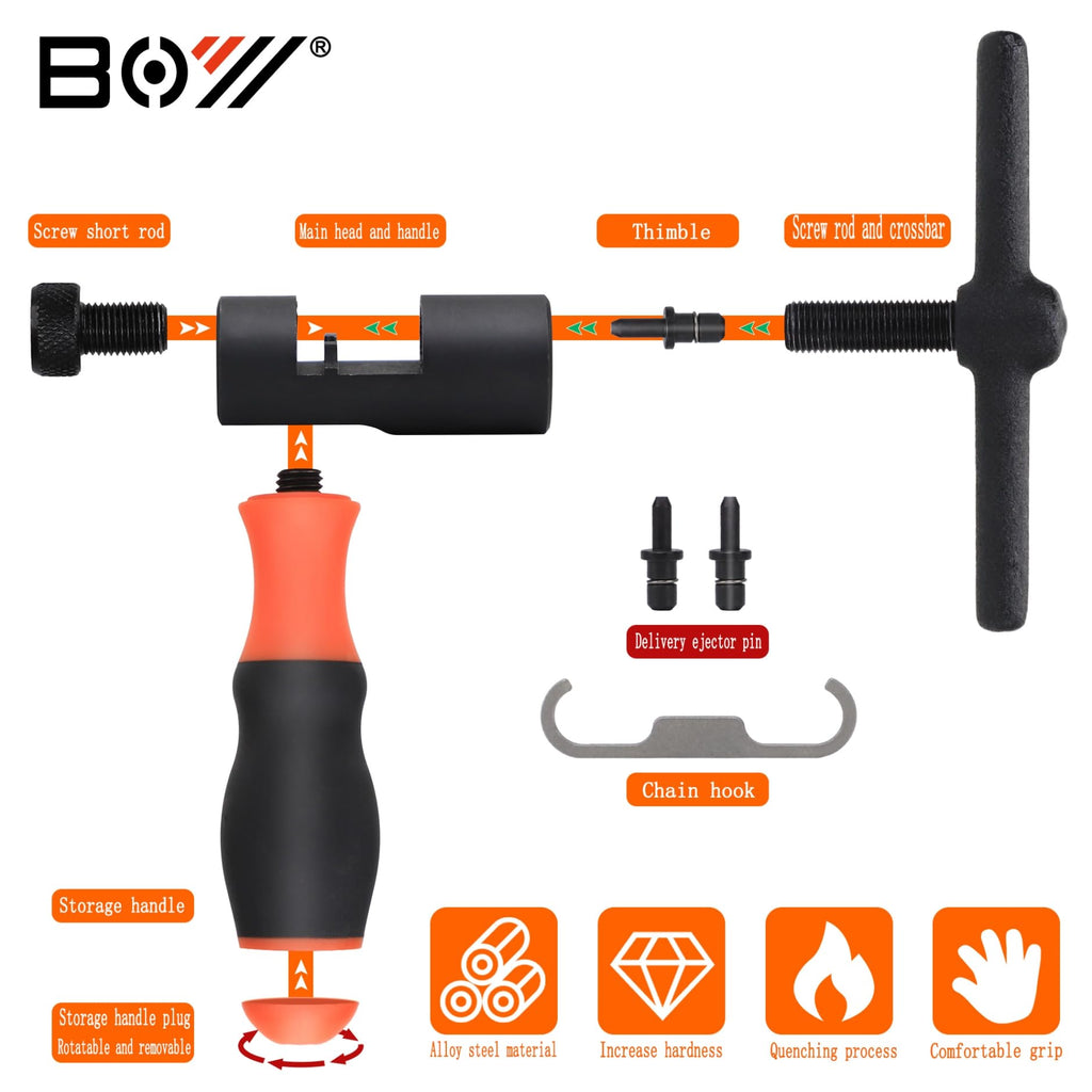 Bike Chain Tool, 1-13 Speed Chain Breaker with Spare Pins Y320
