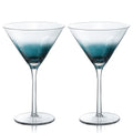 Blue Crackle Martini Glasses O648924