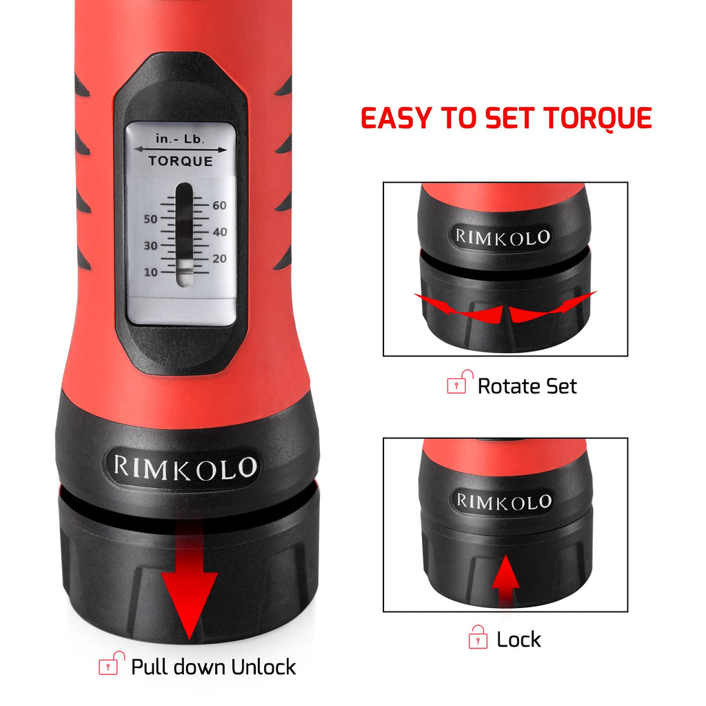 Torque Screwdriver Wrench Set with 29 S2 Alloy Bits & 5 Drive Sockets A405