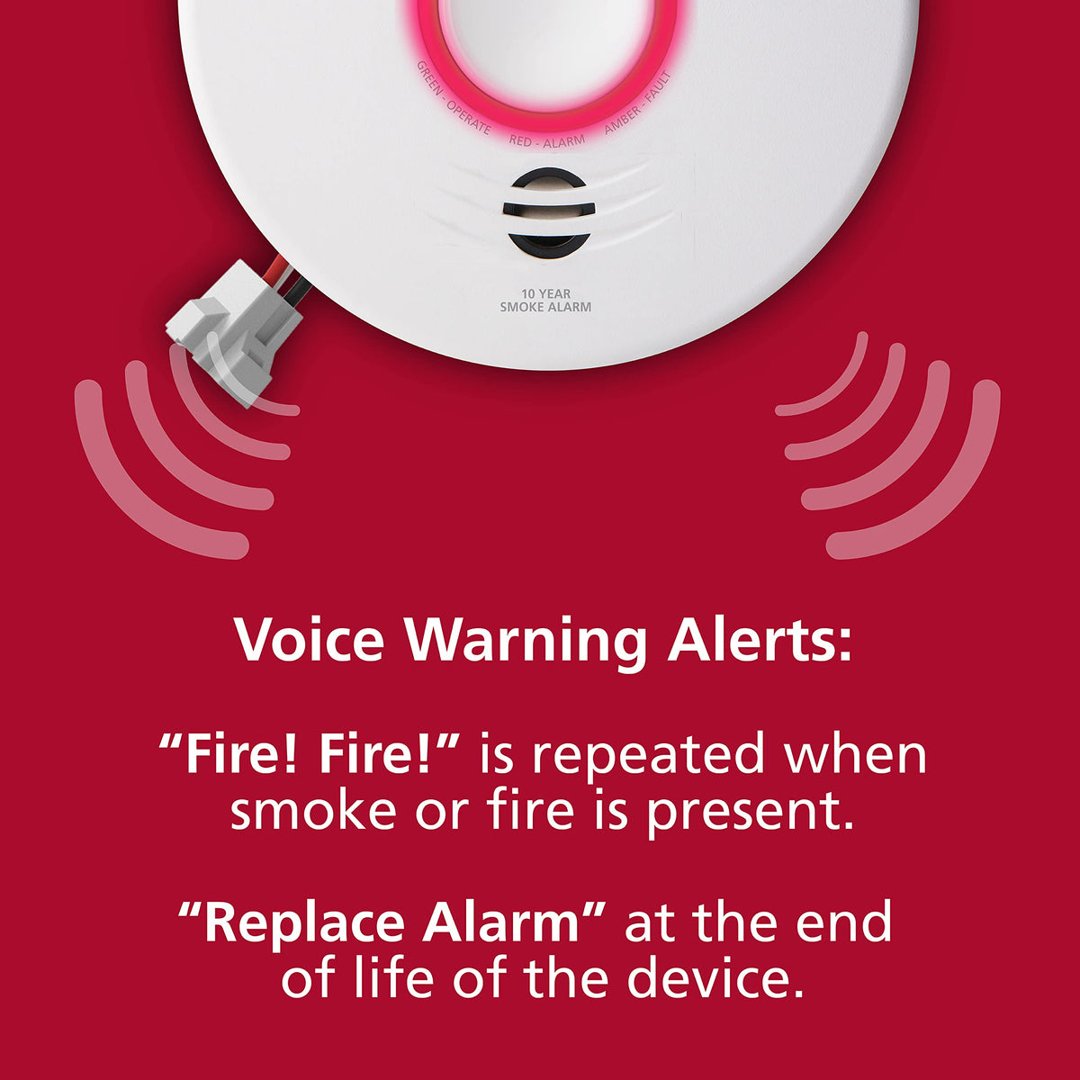 Smart WiFi Hardwired Smoke Detector with Battery Backup S3973