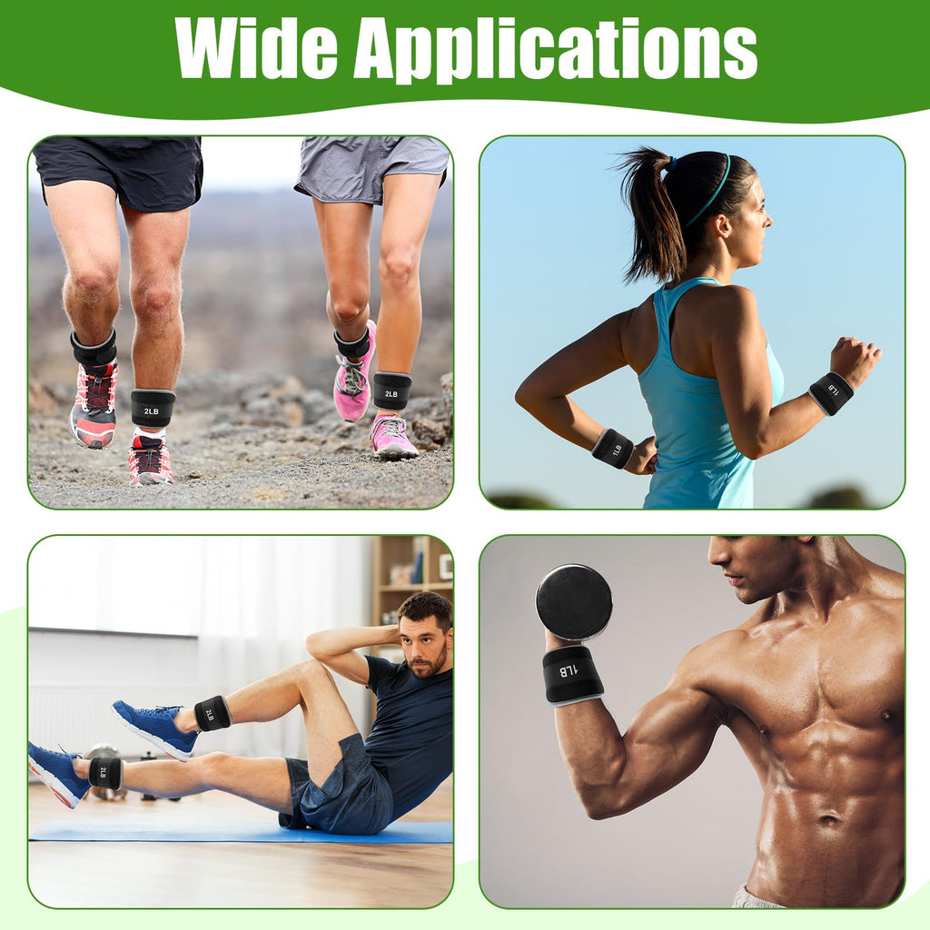 4 Pairs Adjustable Ankle Leg Weights Set W500333