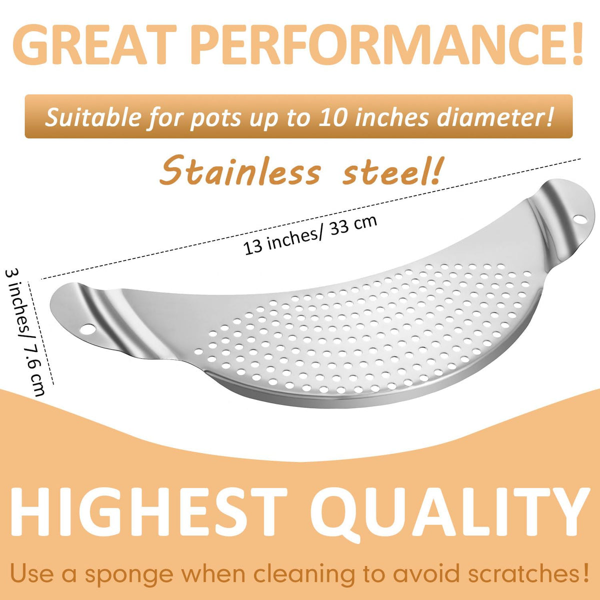2 Pieces Pot Strainer with Handle G88279