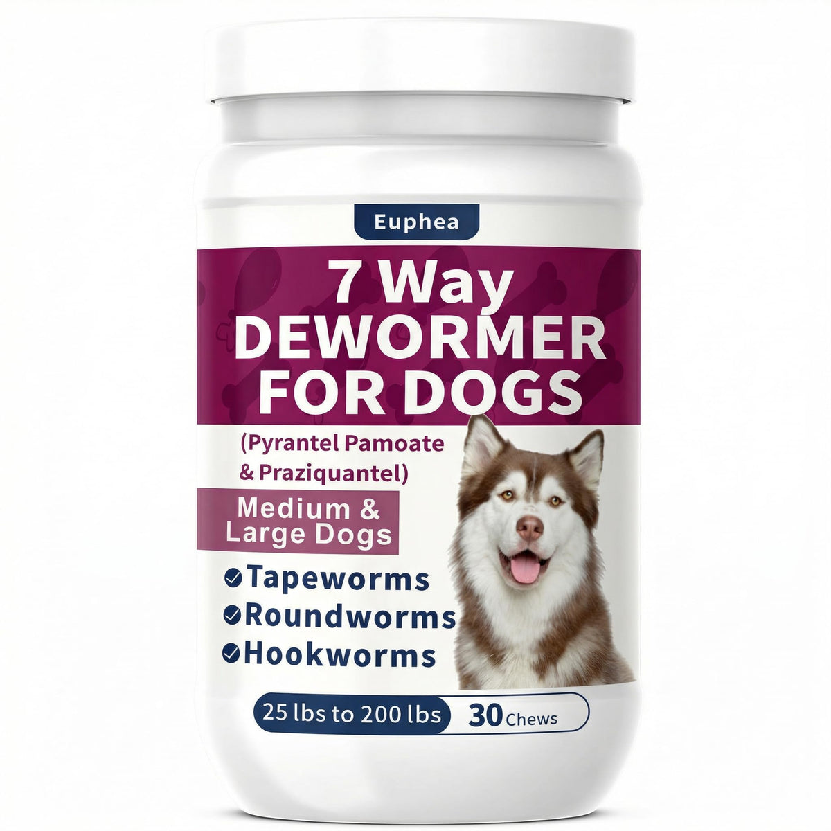 7-Way Dewormer for Dogs, 30 Tablets L369
