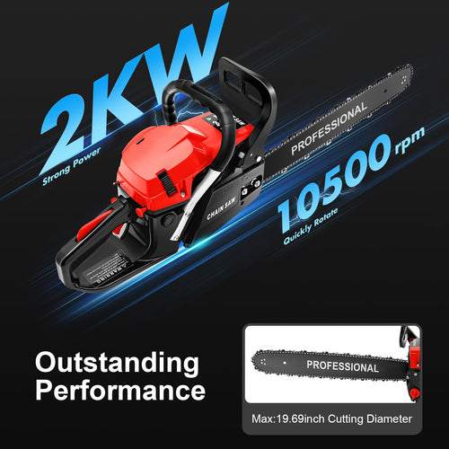 20 Inch 58cc Gas Chainsaw V9798