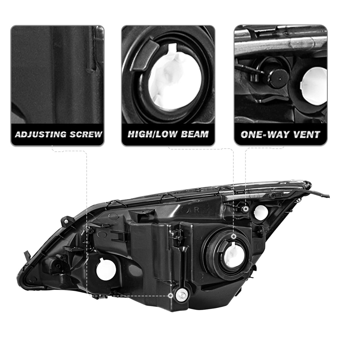 Black Headlight Replacement M704686