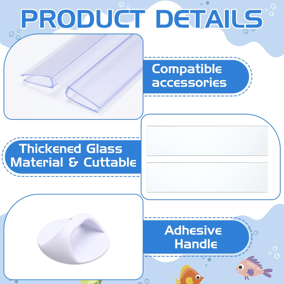 Aquarium Glass Canopy 19.33" x 9.65" x 0.12" F15452