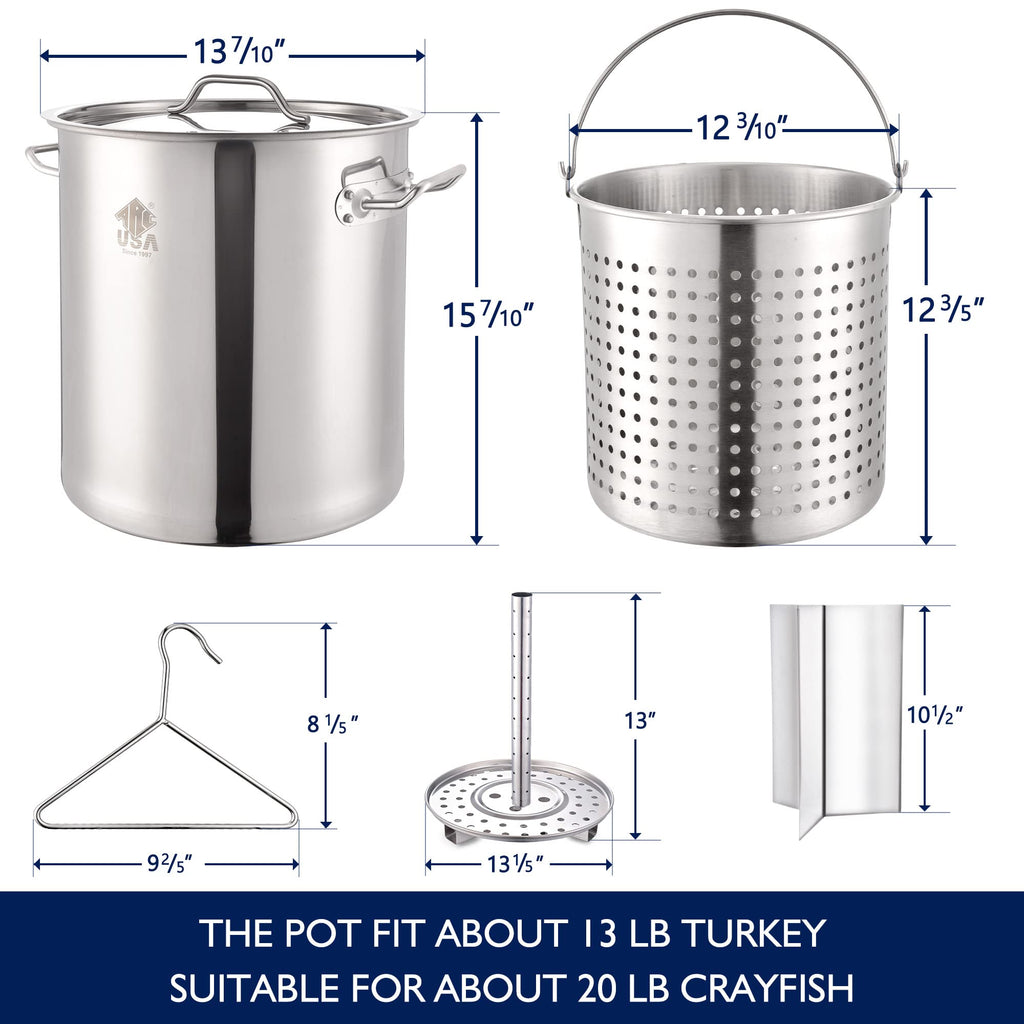 40QT Stainless Steel Stock Pot and Propane Burner A912
