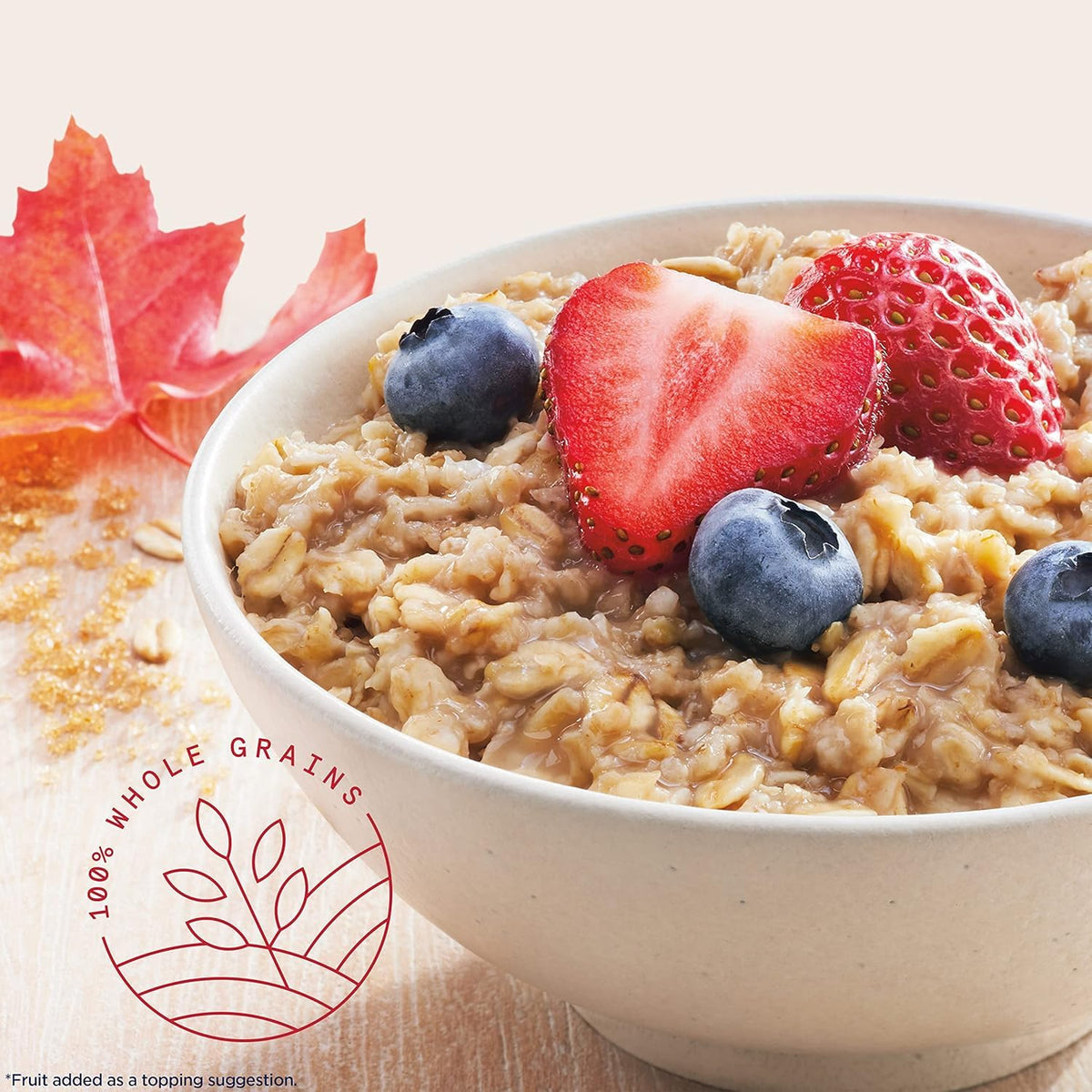 Instant Oatmeal, Maple Brown Sugar, 12g Protein, 2.11 oz Packets, 6 Pack U3649
