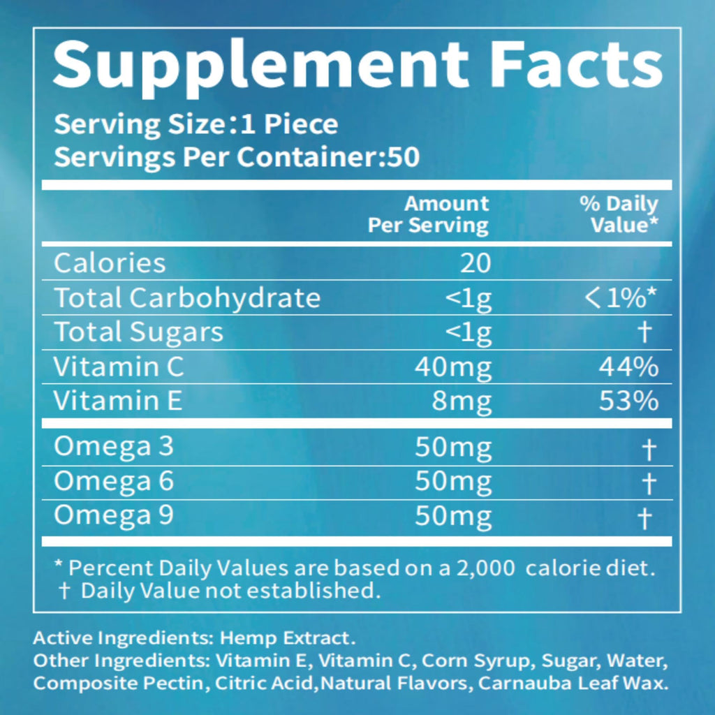 Hemp Gummies 6 Fruity Flavors I61627
