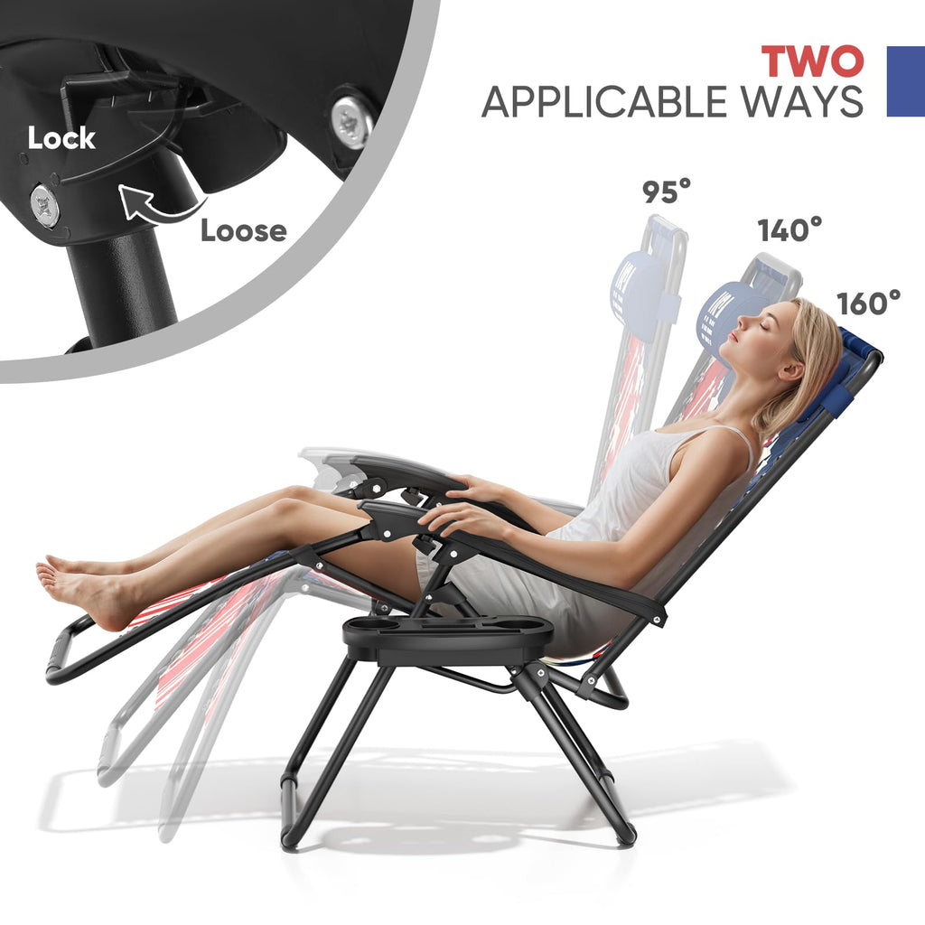 Zero Gravity Reclining Camping Chairs 2 Pack T79480
