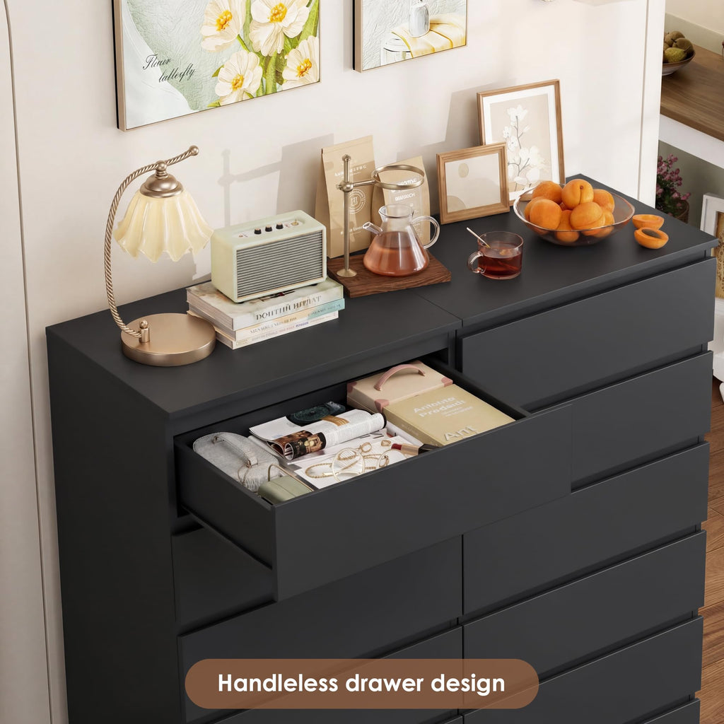 Black 6 Drawer Dresser L65773