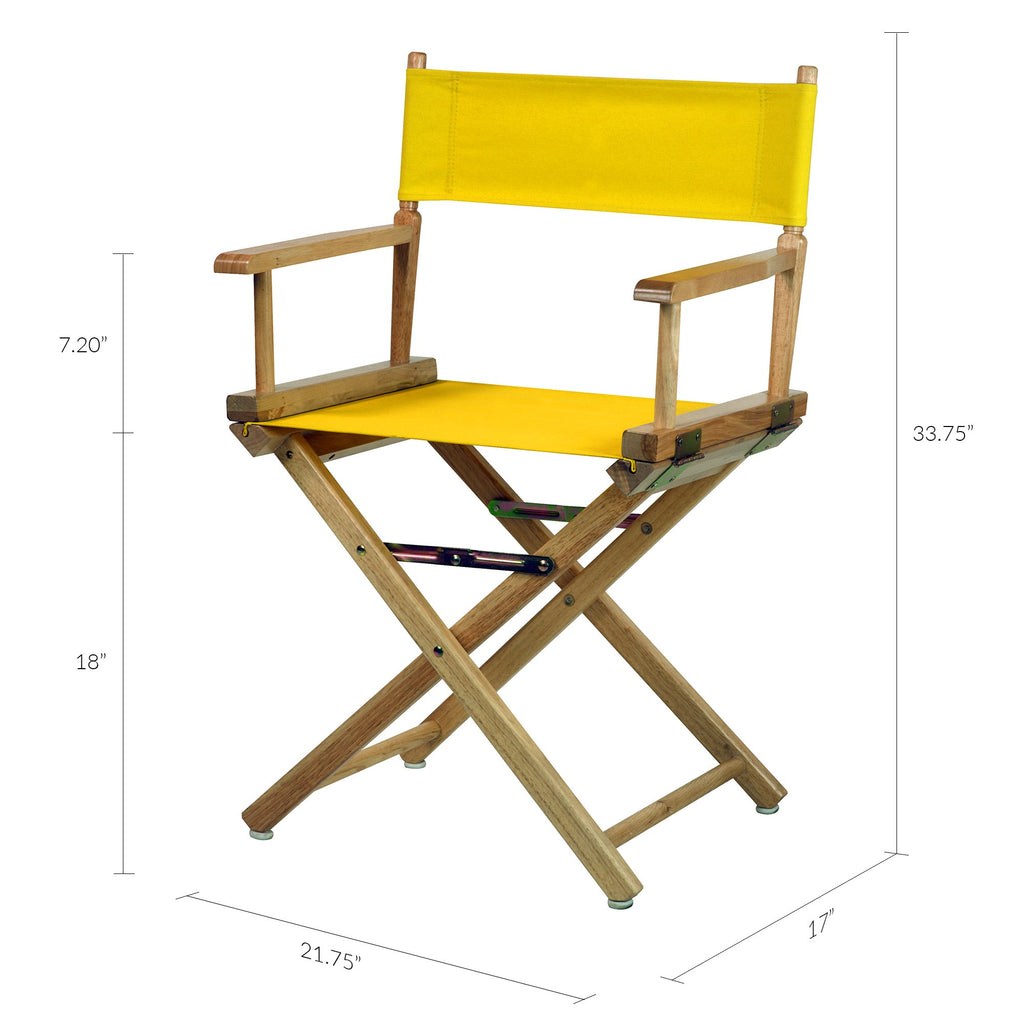Director's Chair Natural Frame Gold Canvas I92012