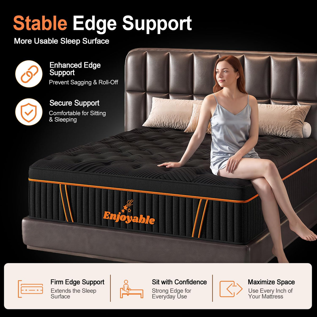 14 Inch Hybrid Full Size Mattress with Memory Foam & Pocket Springs S288384