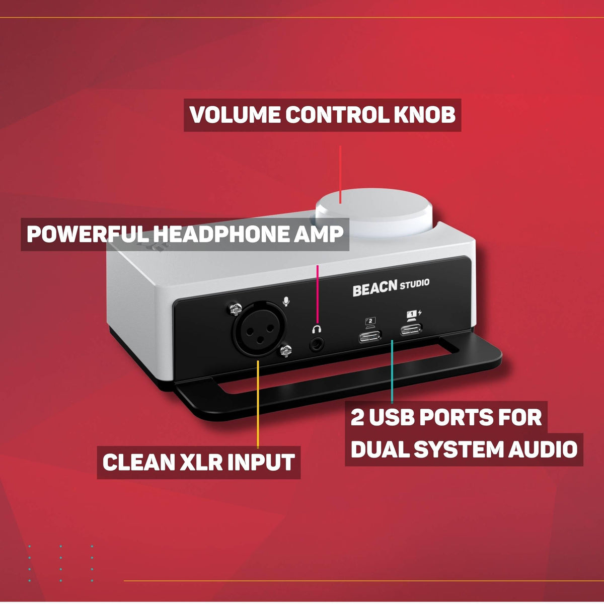 White USB XLR Audio Interface U875215