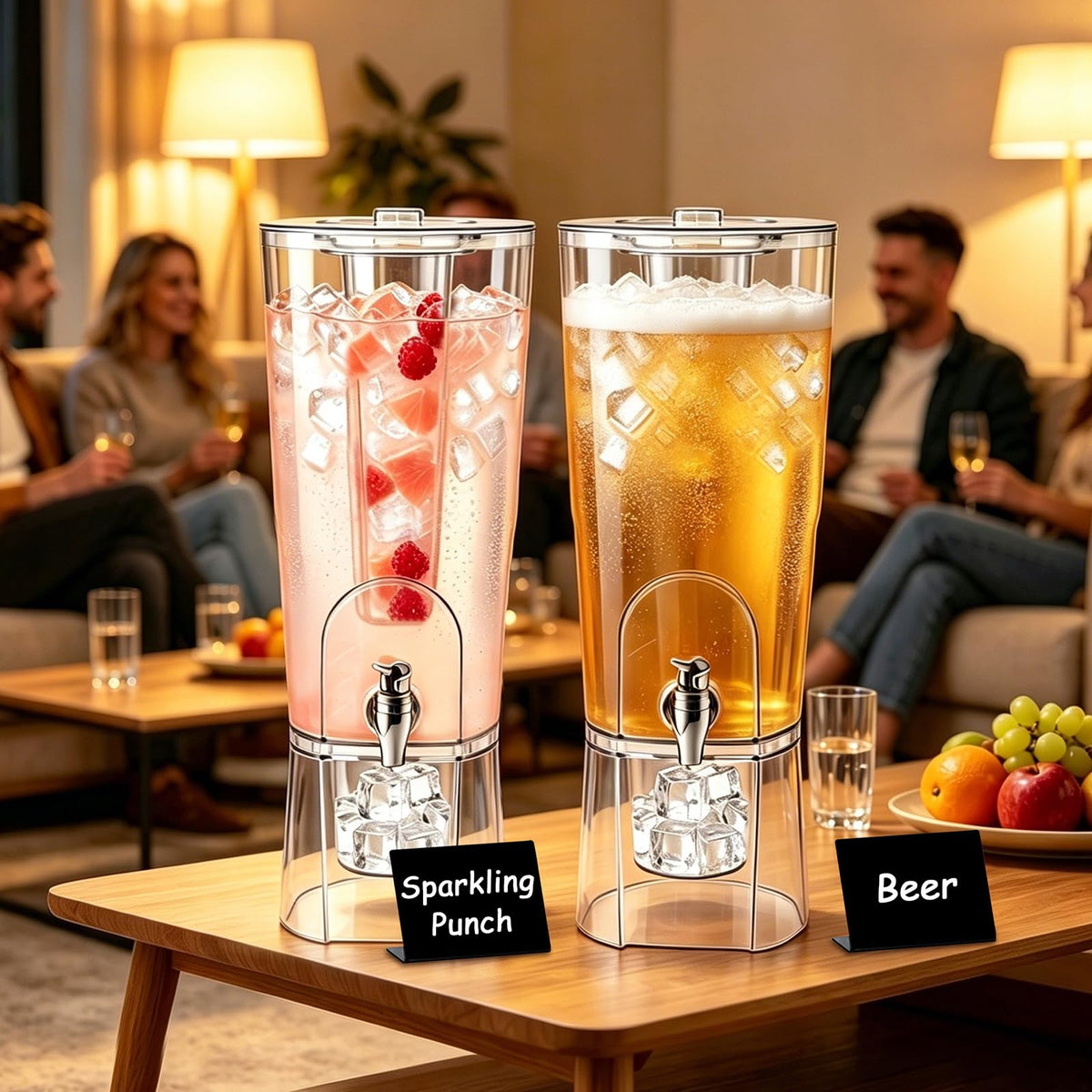 2 Gallon Drink Dispenser with Stand and Fruit Infuser W597051