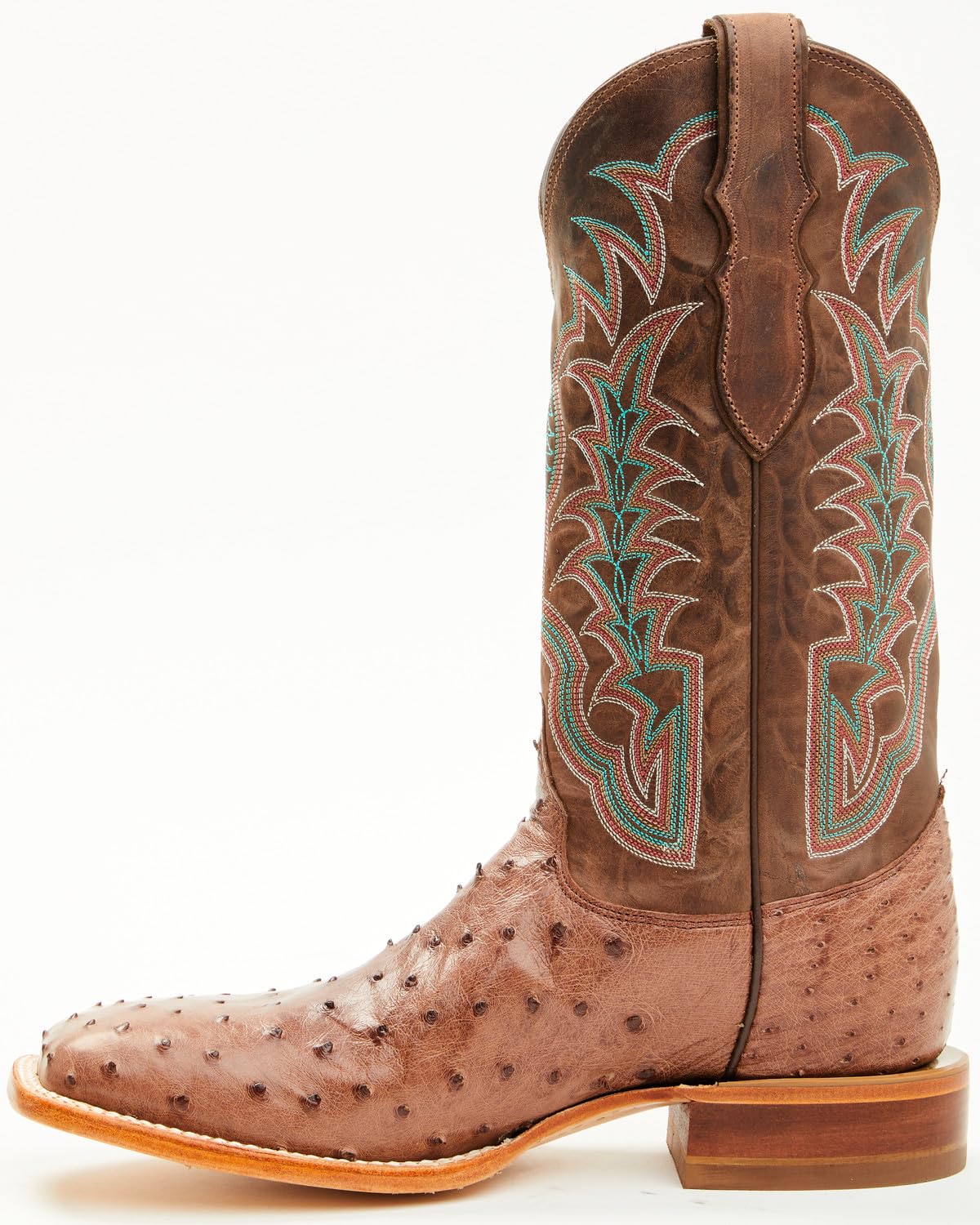 Men's Ostrich Western Boot Broad Square Toe A2087