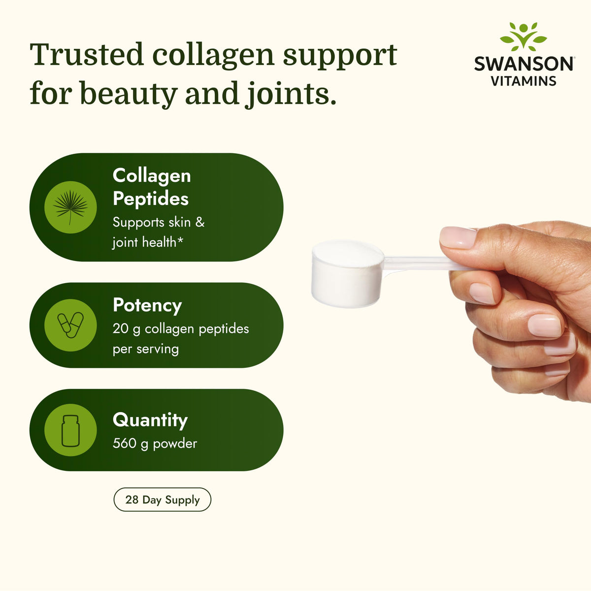 Collagen Peptides Unflavored 19.75 oz Powder C89272