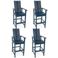 52” Tall HDPE Adirondack Chair Set of 4 Navy F879