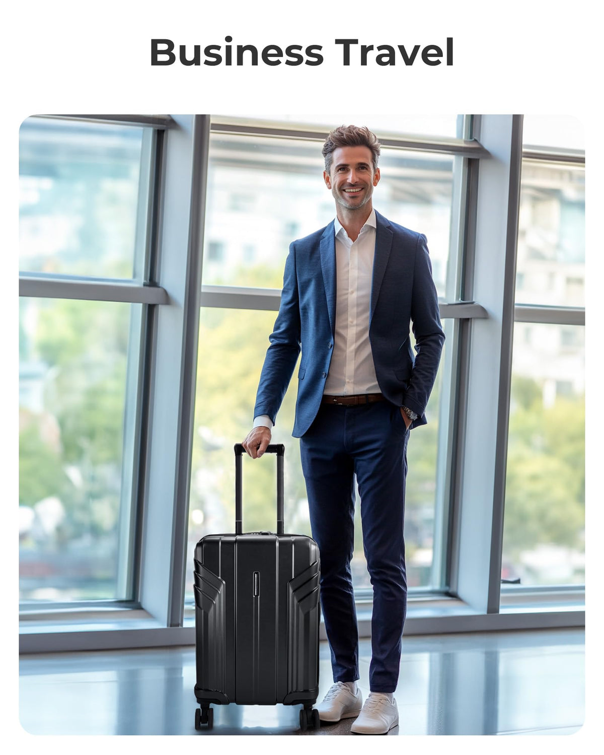 Expandable Carry On Luggage 22x14x9 Black H9970