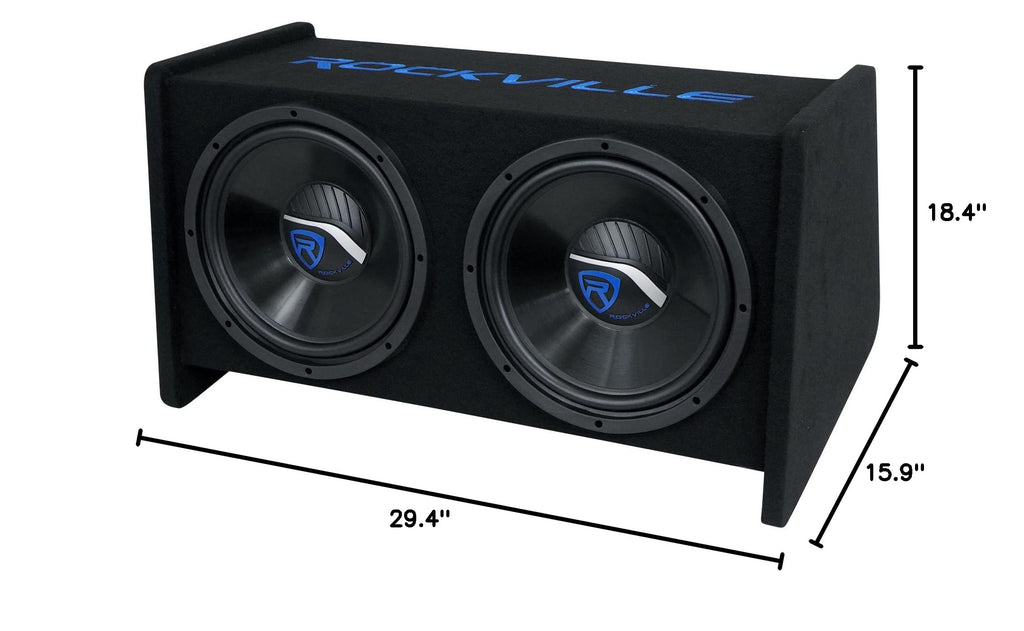 Dual 12" Car Audio Subwoofers Vented Enclosure T26638