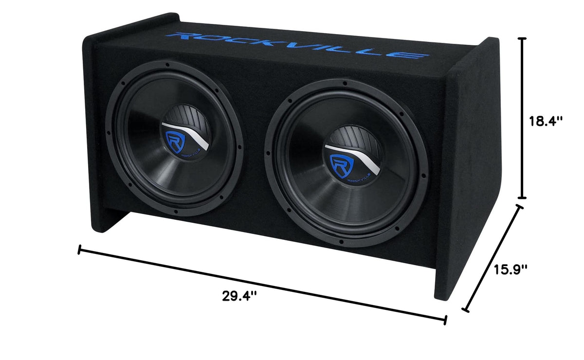 Dual 12" Car Audio Subwoofers Vented Enclosure T26638