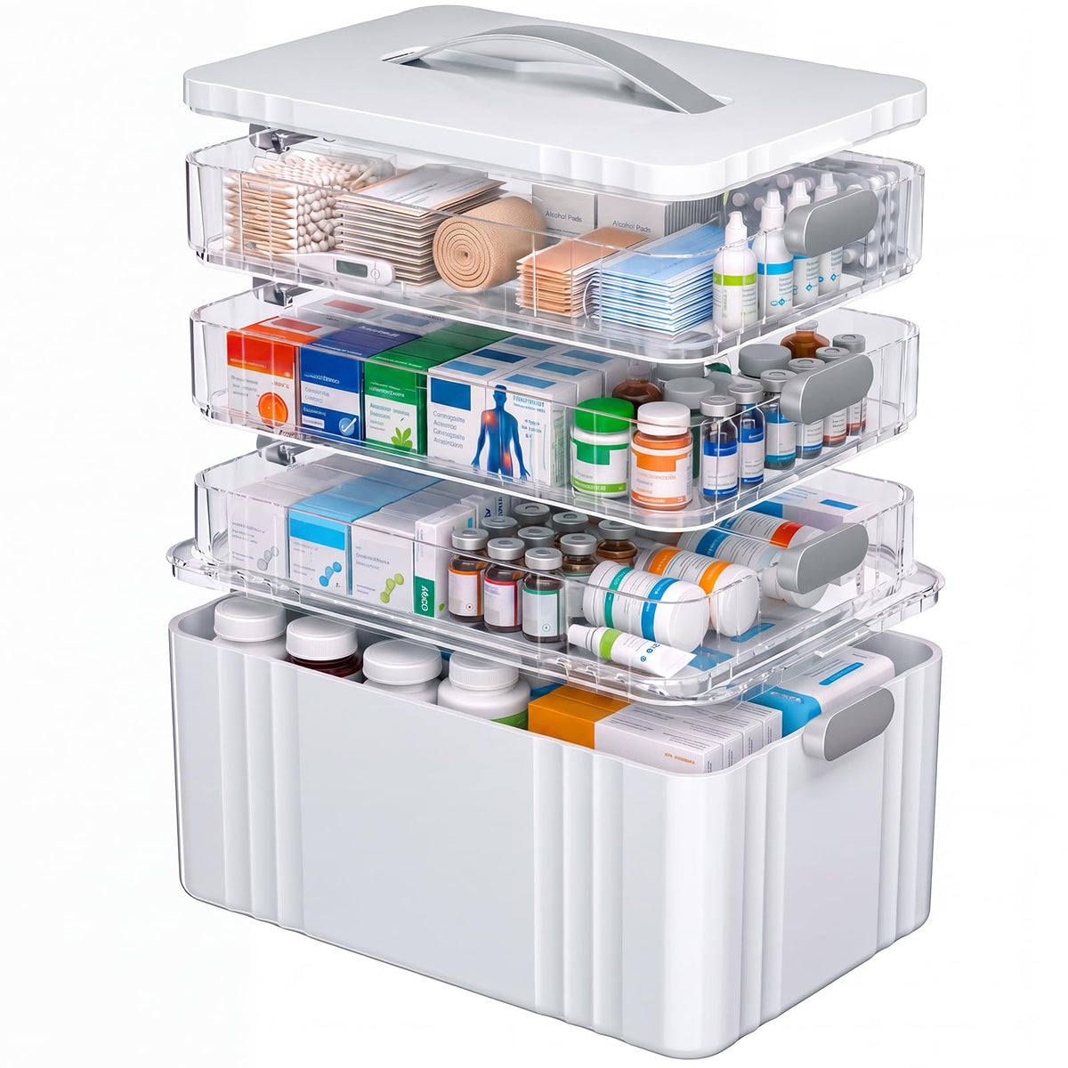 4-Tier Medicine Organizer Storage Box M337789