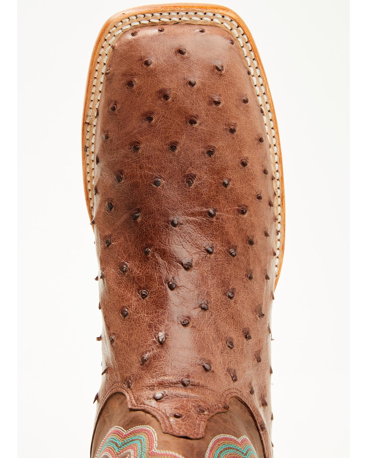 Men's Ostrich Western Boot Broad Square Toe A2087