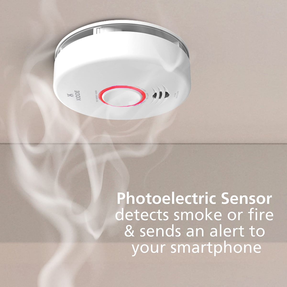 Smart WiFi Hardwired Smoke Detector with Battery Backup S3973