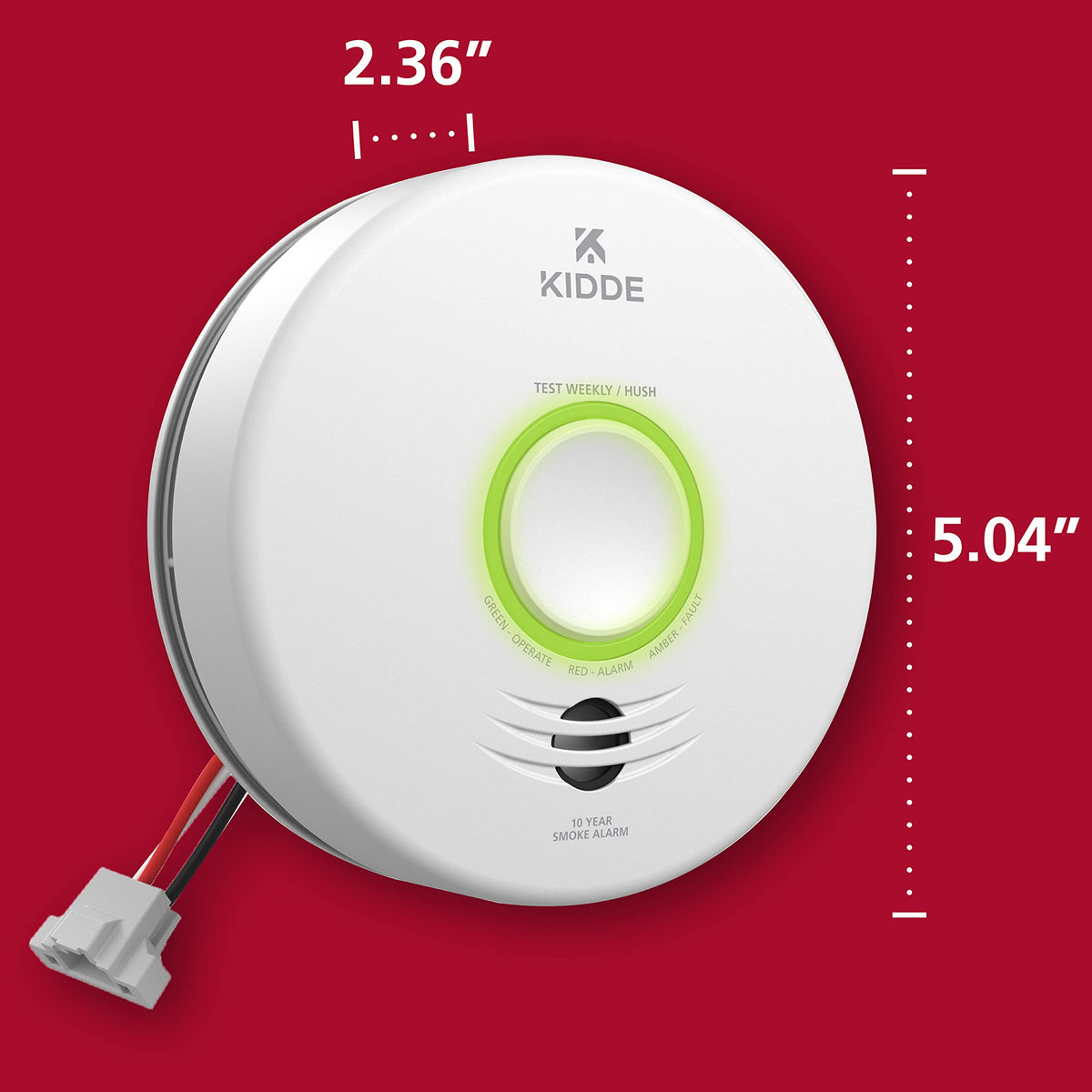 Smart WiFi Hardwired Smoke Detector with Battery Backup S3973