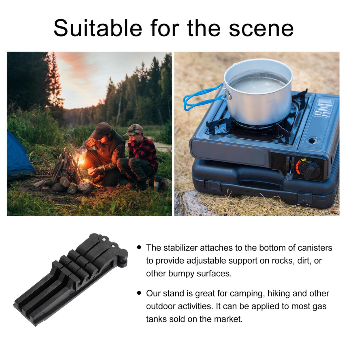 Folding Camping Stove Stand Tripod Fuel Can Stabilizer Y4398