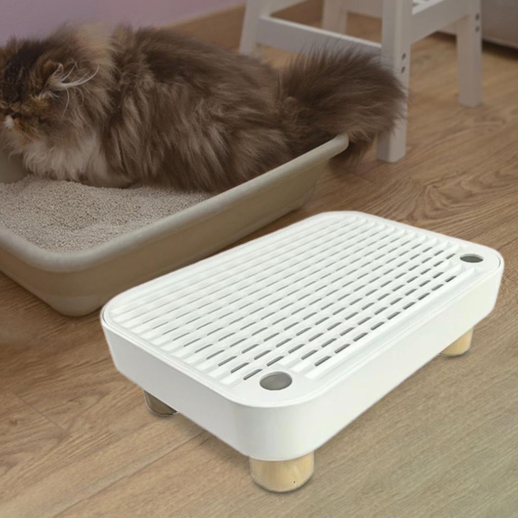 White Non-Slip Reusable Cat Litter Tray Pad H8352