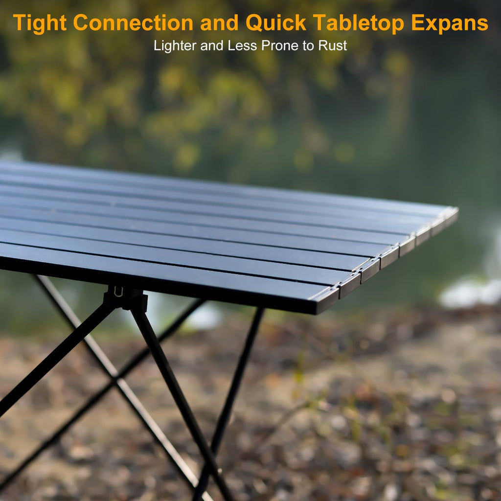 Foldable Aluminum Camping Side Table with Carry Bag X90080