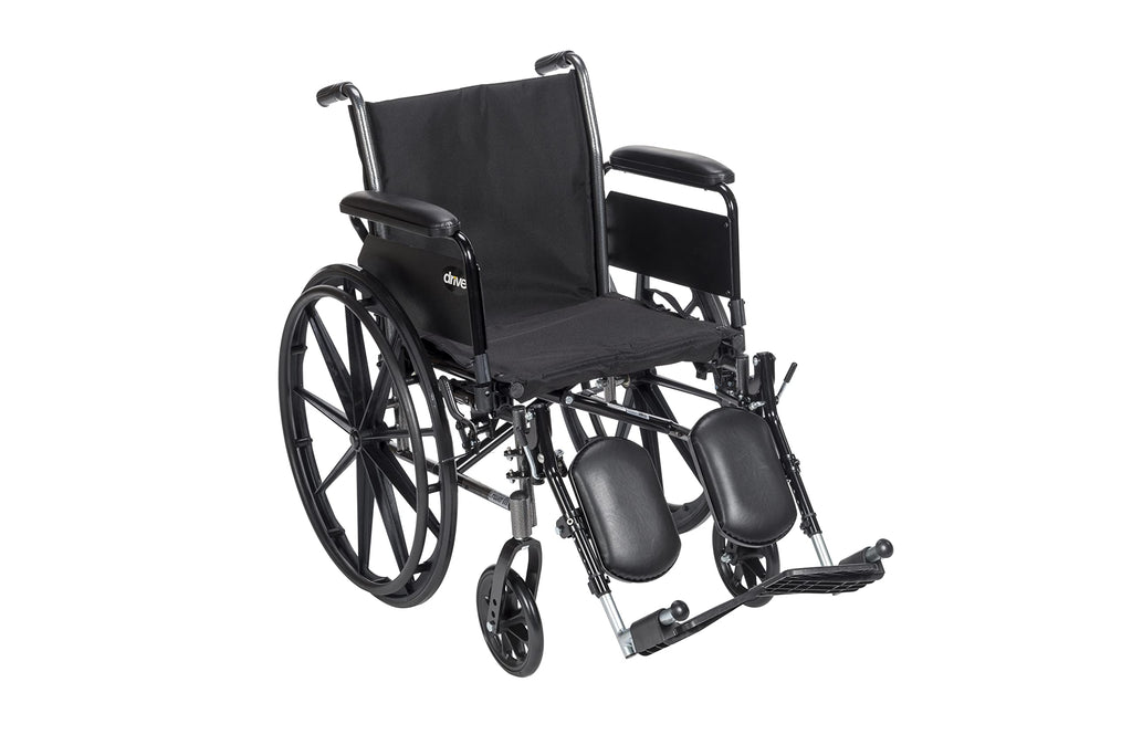Lightweight Wheelchair Full Arms Black 18" C467
