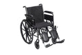 Lightweight Wheelchair Full Arms Black 18" C467