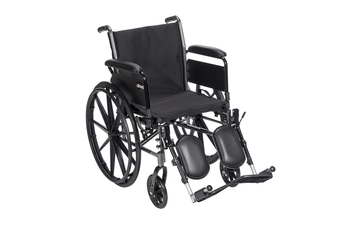 Lightweight Wheelchair Full Arms Black 18" C467