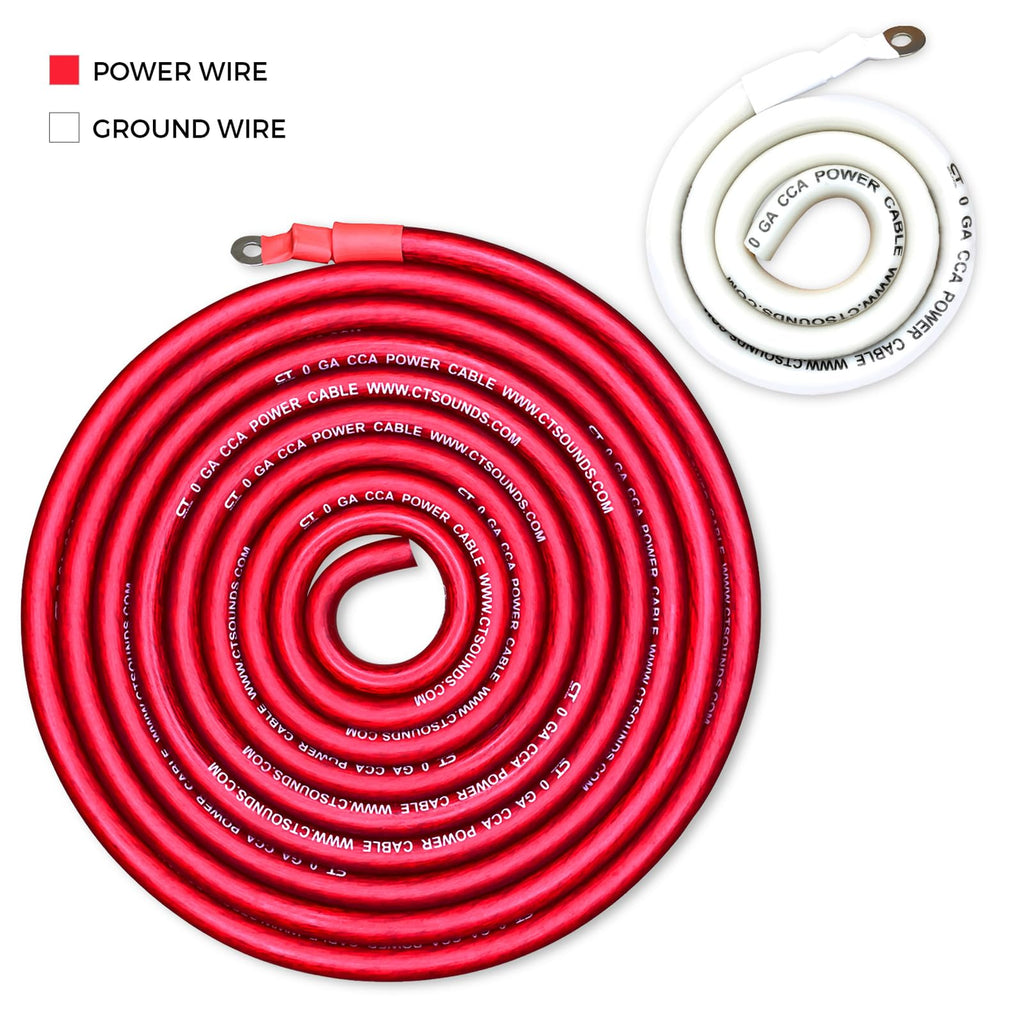 1/0 Gauge CCA Amp Wiring Install Kit L8061