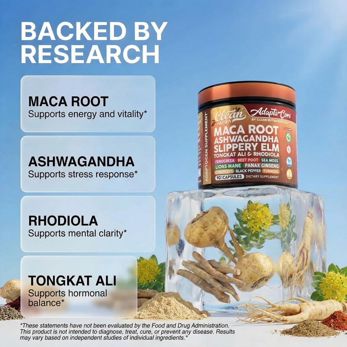 Organic Maca Root Capsules 90 Pills I104247