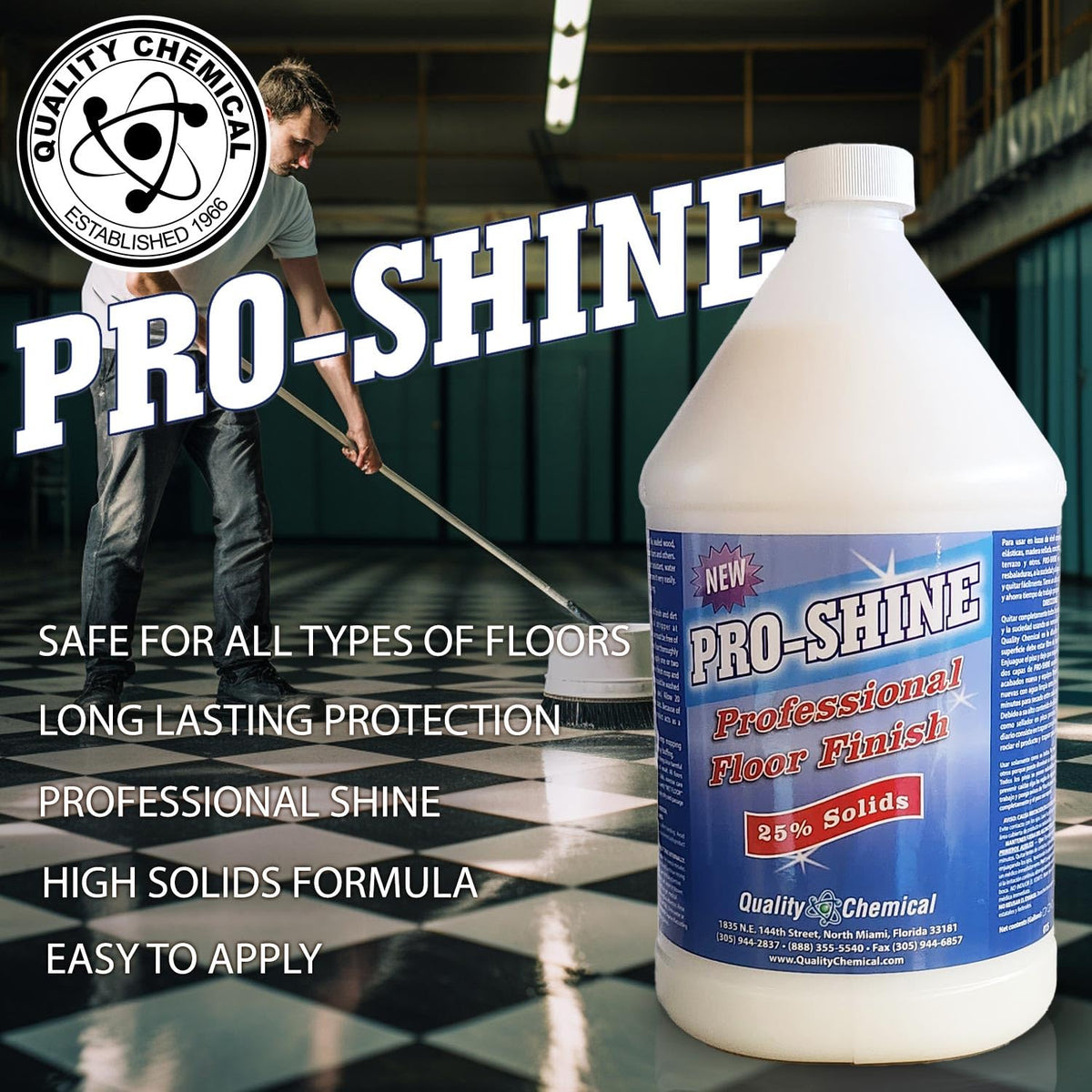 Wet-Look Floor Finish Wax 128 oz U168264