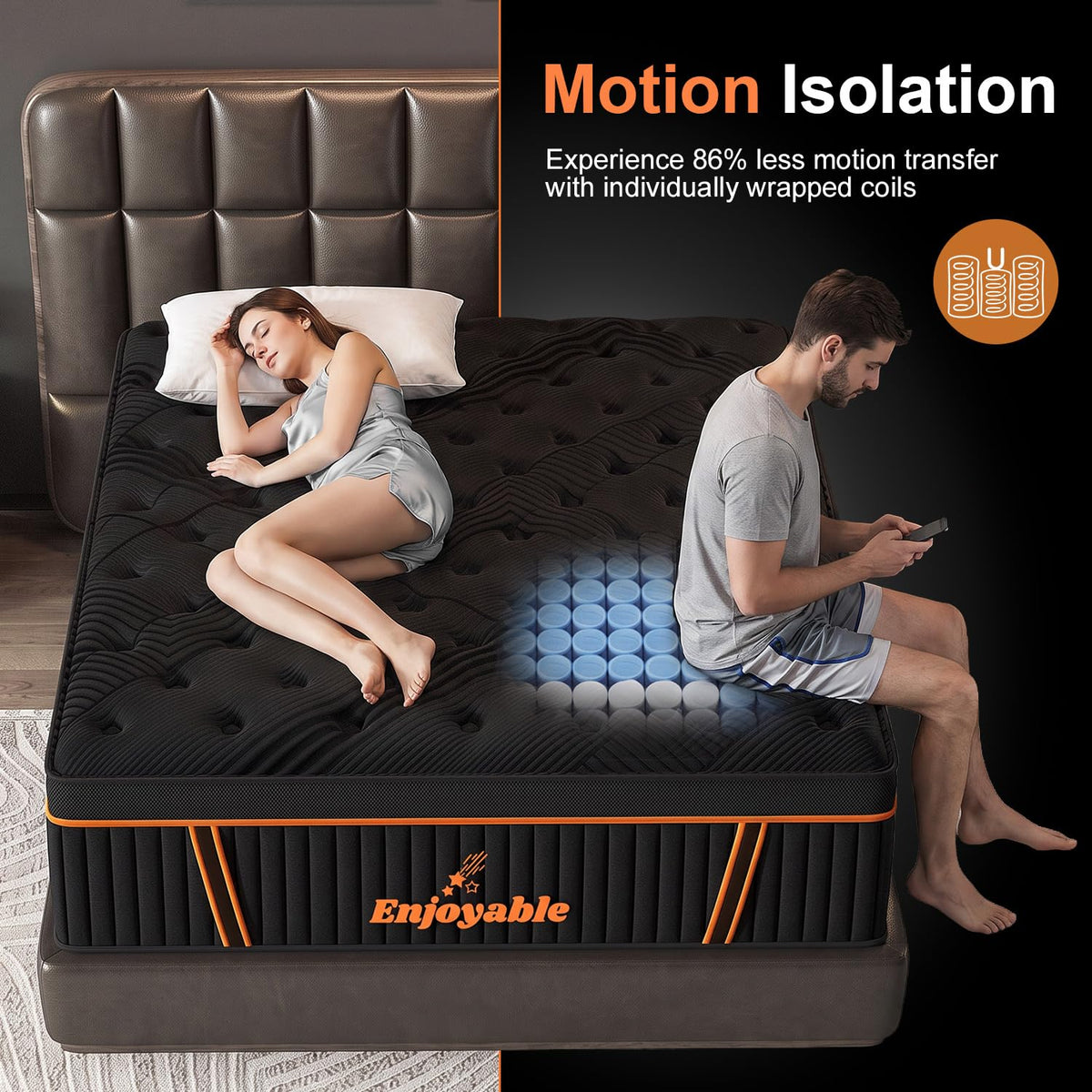14 Inch Hybrid Full Size Mattress with Memory Foam & Pocket Springs S288384