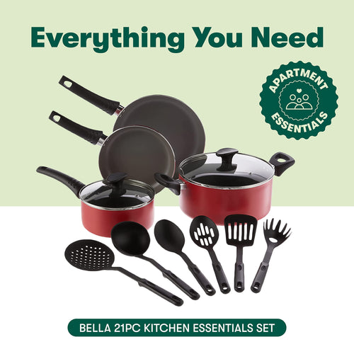12 Piece Nonstick Red Cookware Set M955974