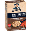 Instant Oatmeal, Maple Brown Sugar, 12g Protein, 2.11 oz Packets, 6 Pack U3649