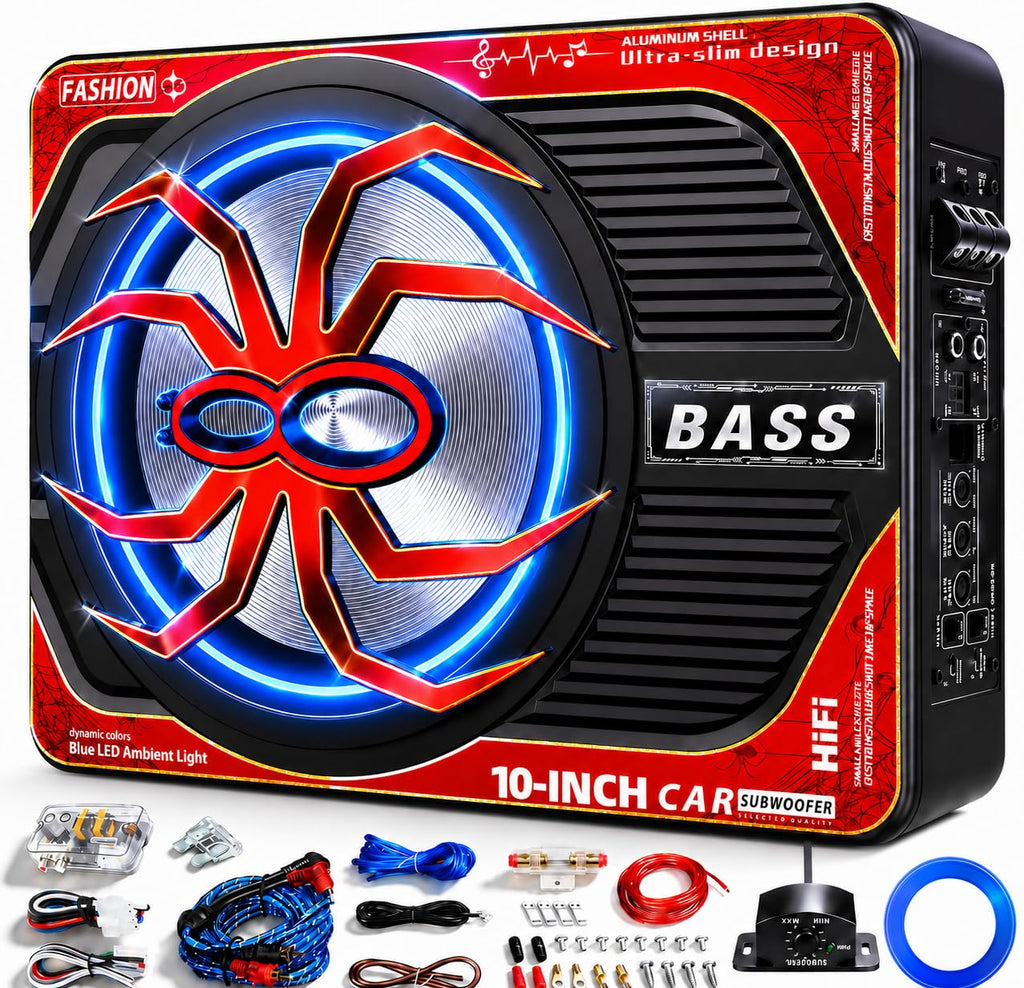2000W 10 Inch Underseat Car Subwoofer and Amp Package M895412