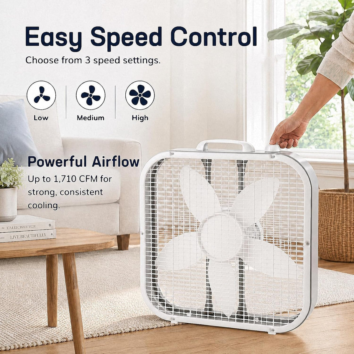 20 Inch 3-Speed Box Fan T41162