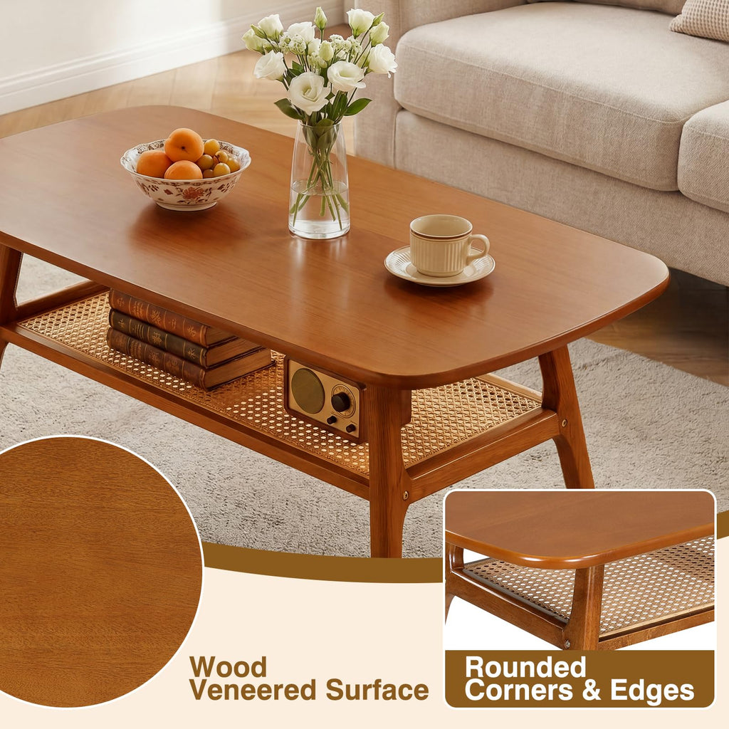 Rattan Wood Coffee Table E811659