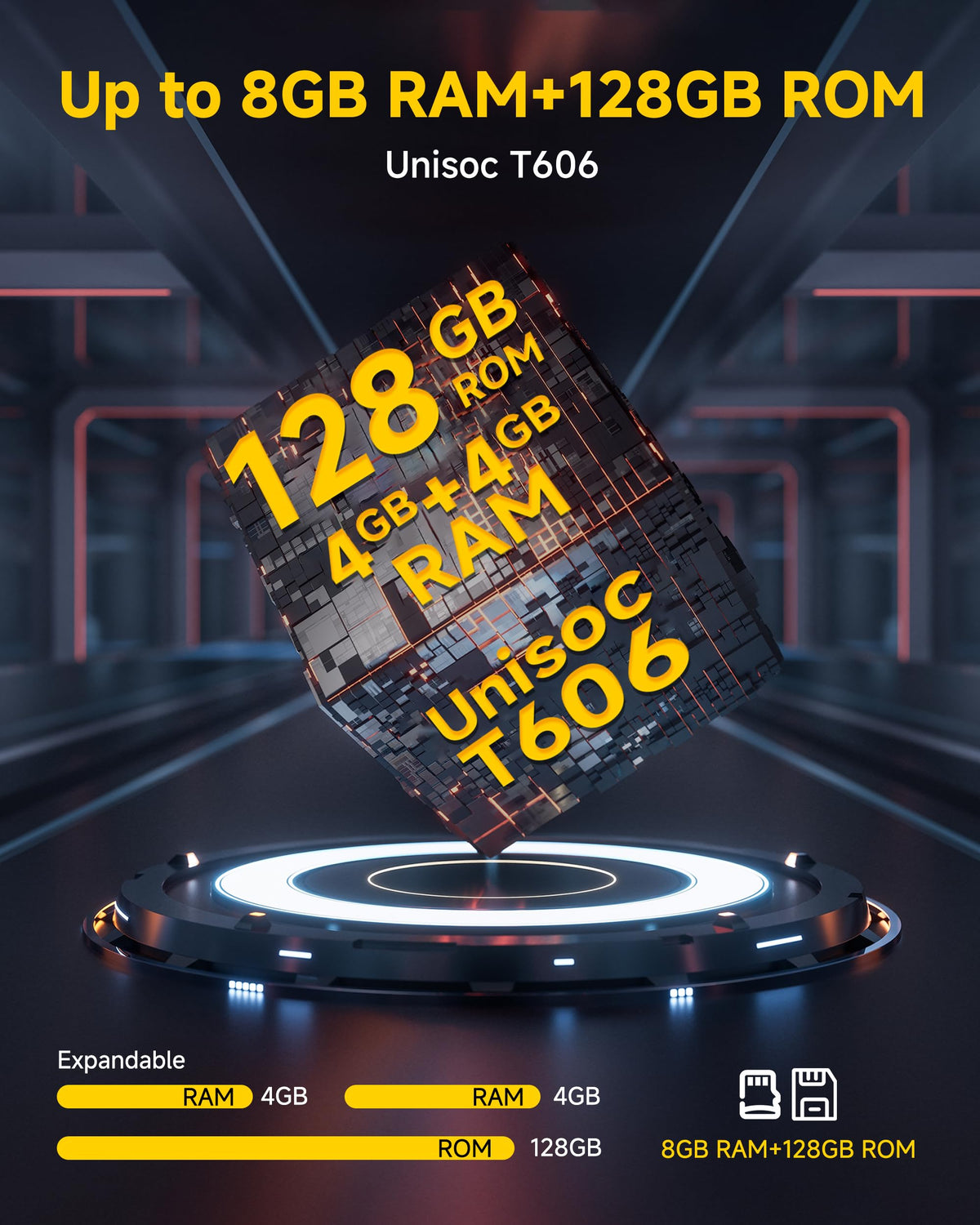Unlocked Smartphone 8GB+128GB 6.75" 90Hz Android 14 50MP Camera 6000mAh White A790