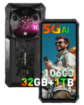 5G AI Rugged Phone, 32GB+1TB/2TB Expansion, 6.67" Dual Screen, 64MP+50MP+50MP Camera, 120W, IP68/IP69K, Android 15 X2641