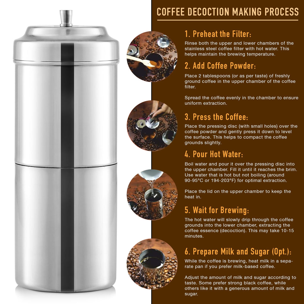 10 oz Stainless Steel Drip Coffee Maker I86690