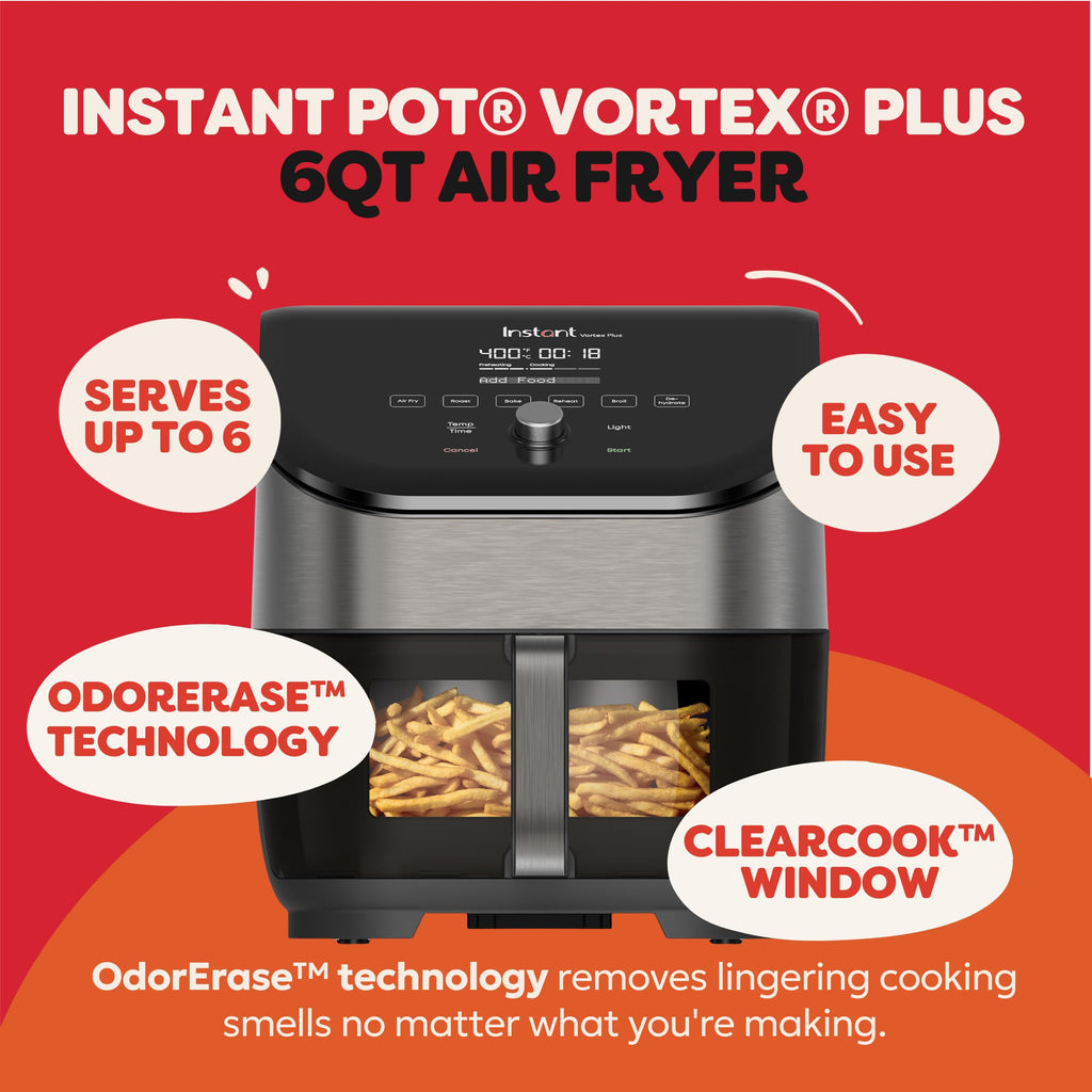 6 Qt 6-in-1 Air Fryer, Black M8197