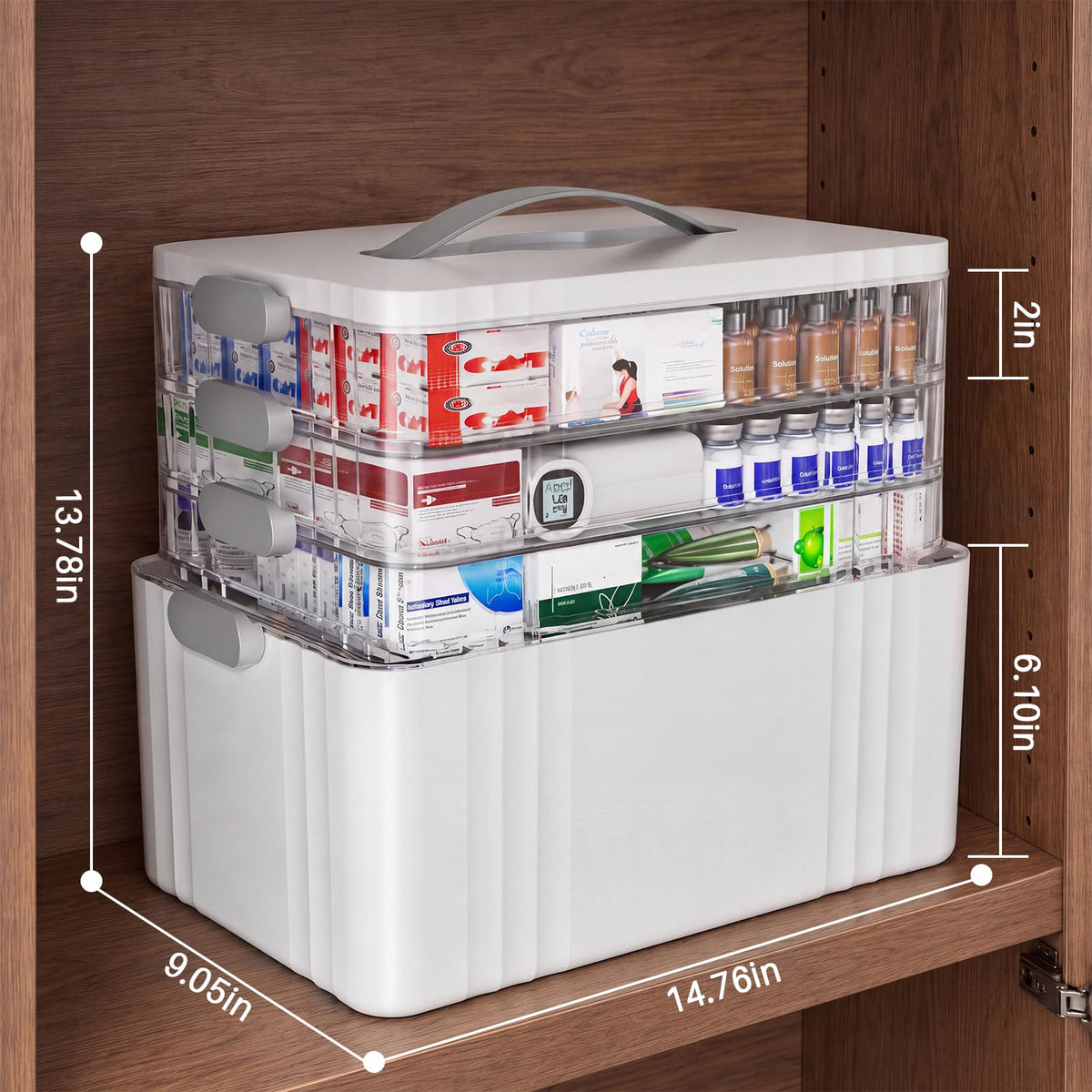 4-Tier Medicine Organizer Storage Box M337789