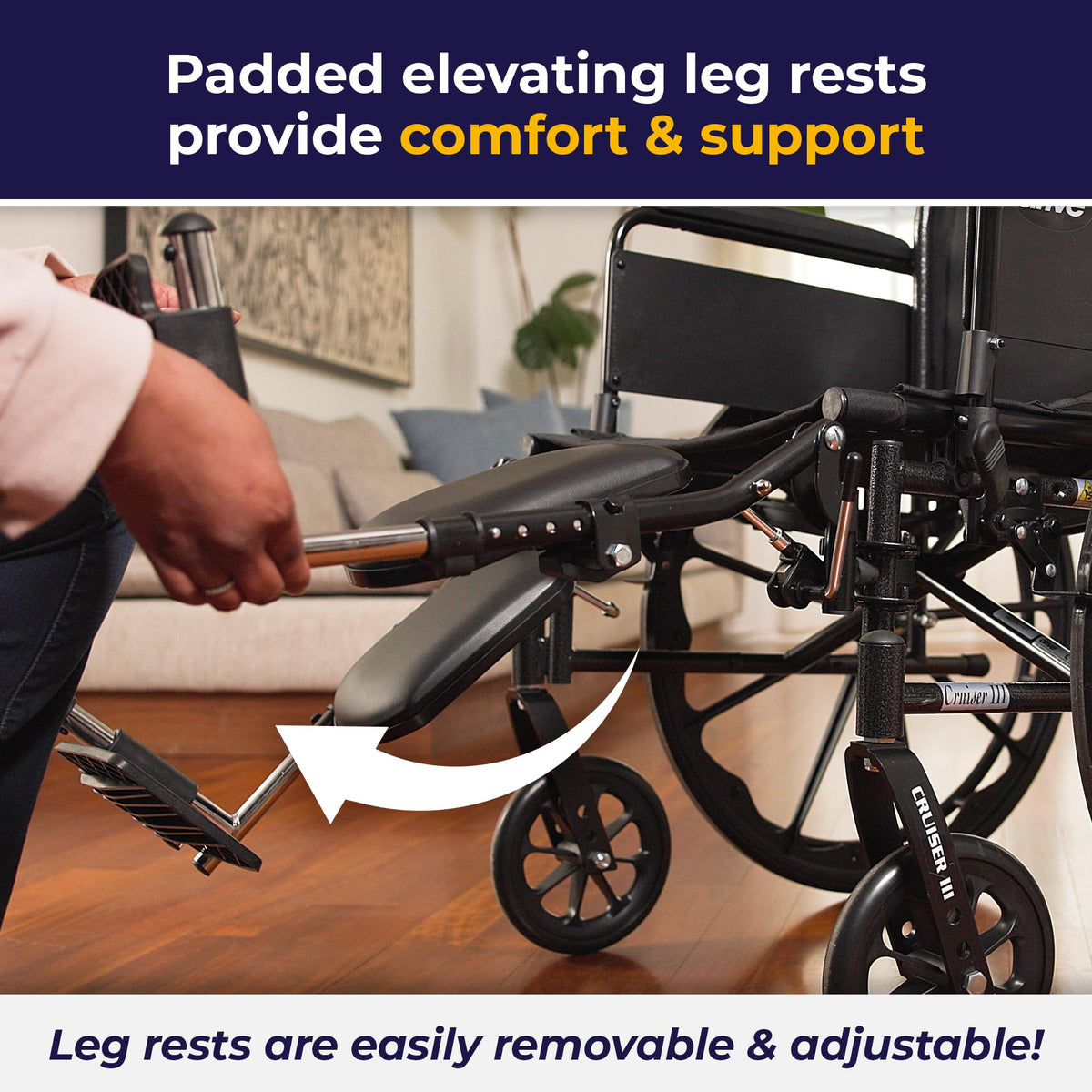 Lightweight Wheelchair Full Arms Black 18" C467